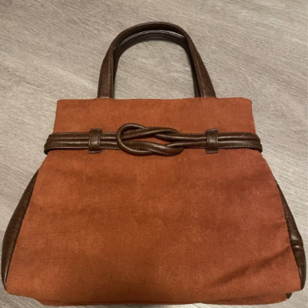 Victorias Secret Womens Top Handle Purse Shoulder Bag Dark and Light Brown